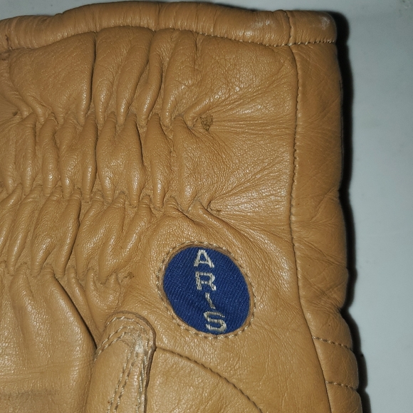 Vintage Aris Mens Softan Leather Sherpa Gloves M - Picture 3 of 5